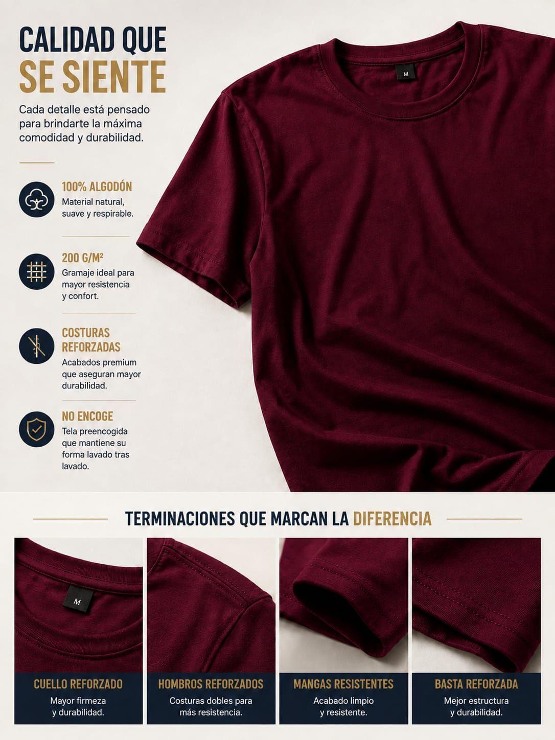Pack 10 Poleras Basicas 100 Algodon Cuello Redondo 200g Manga Corta-2