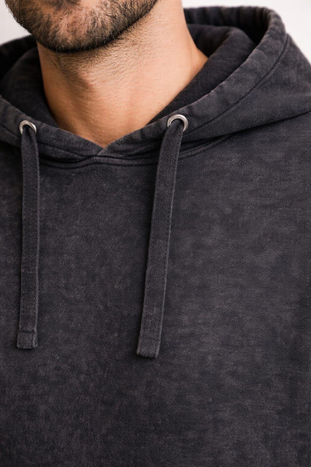 Poleron Canguro Hoodie Acid Wash Desteñido 340G-2