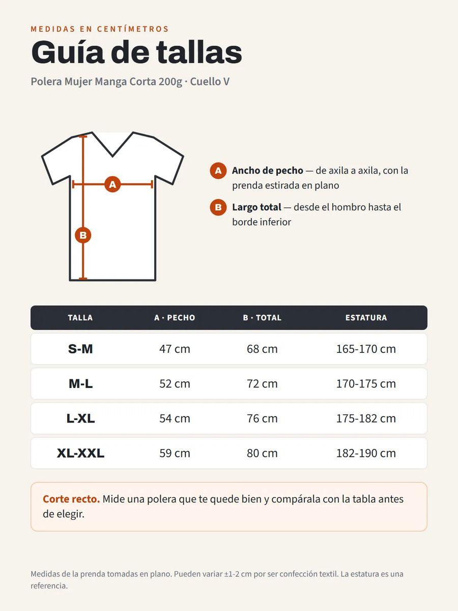 Polera Cuello V Manga Corta 200G Basica Estampar Unisex-1