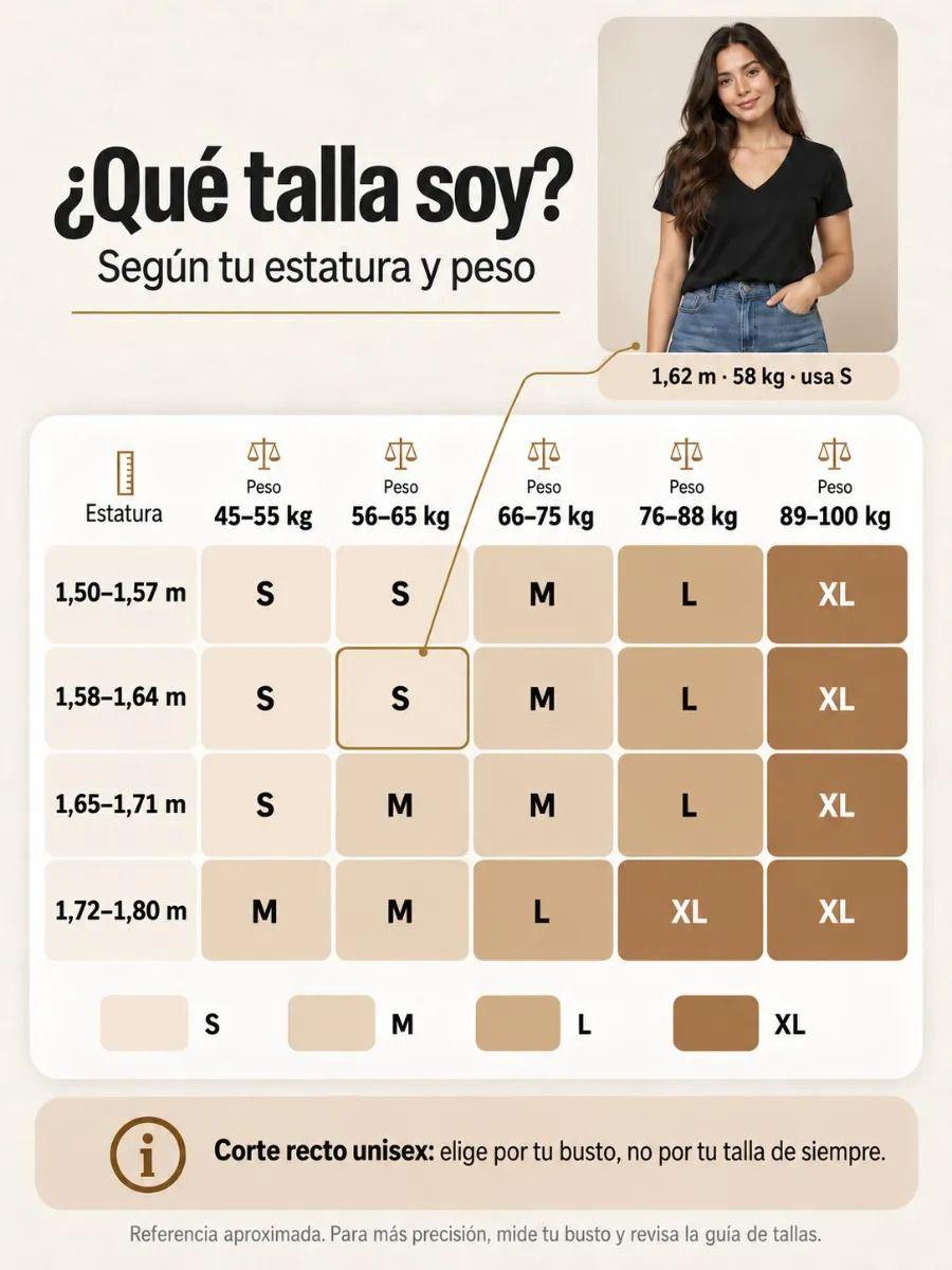 Polera Mujer Cuello V Manga Corta 200g Corte Holgado Basica-9
