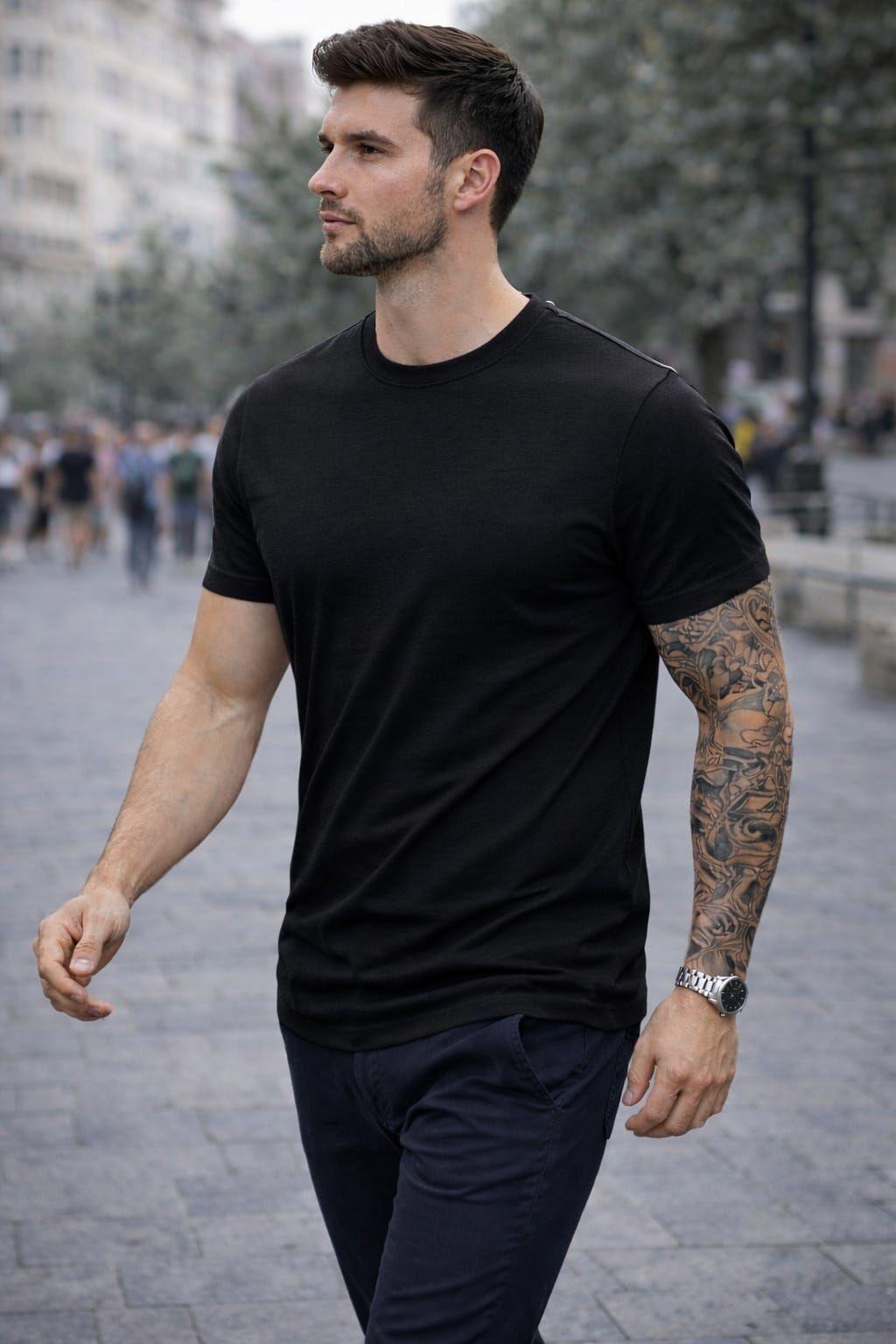 Poleras Cuello Redondo Basicas 100 Algodon Estampar Bordar-2