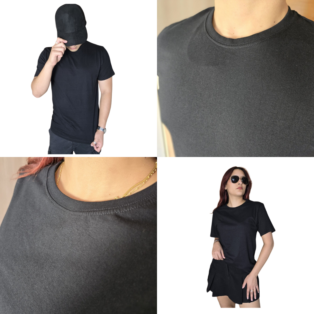 Poleras Cuello Redondo Basicas 100 Algodon Estampar Bordar-3