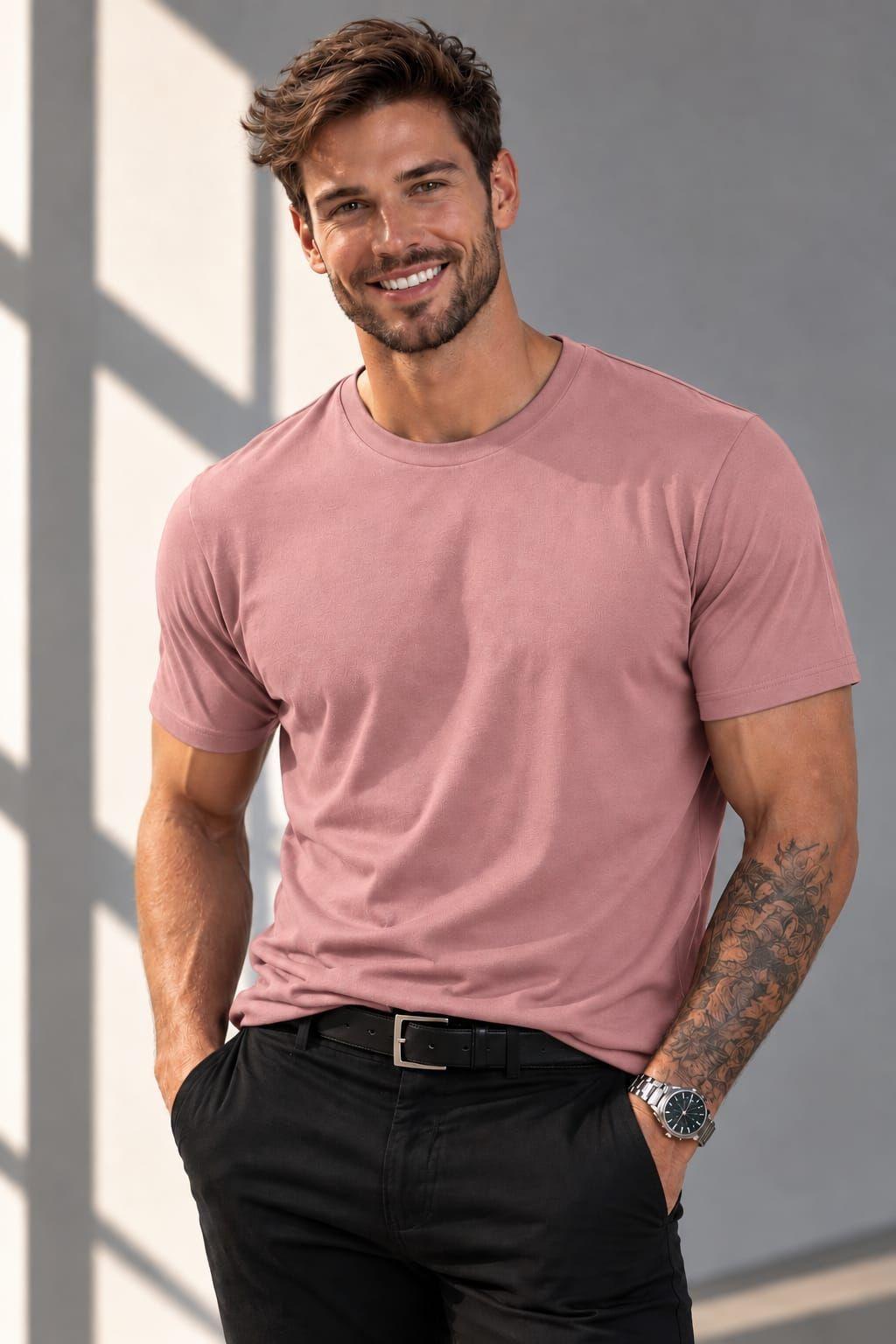 Poleras Cuello Redondo 200G Basicas 100 Algodon Estampar y Bordar-0