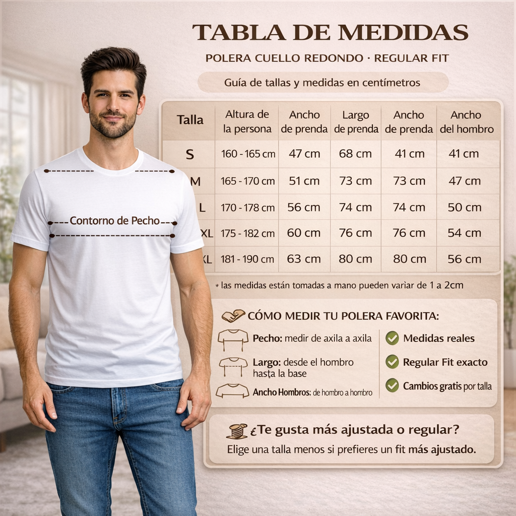Poleras Cuello Redondo 200G Basicas 100 Algodon Estampar y Bordar-8