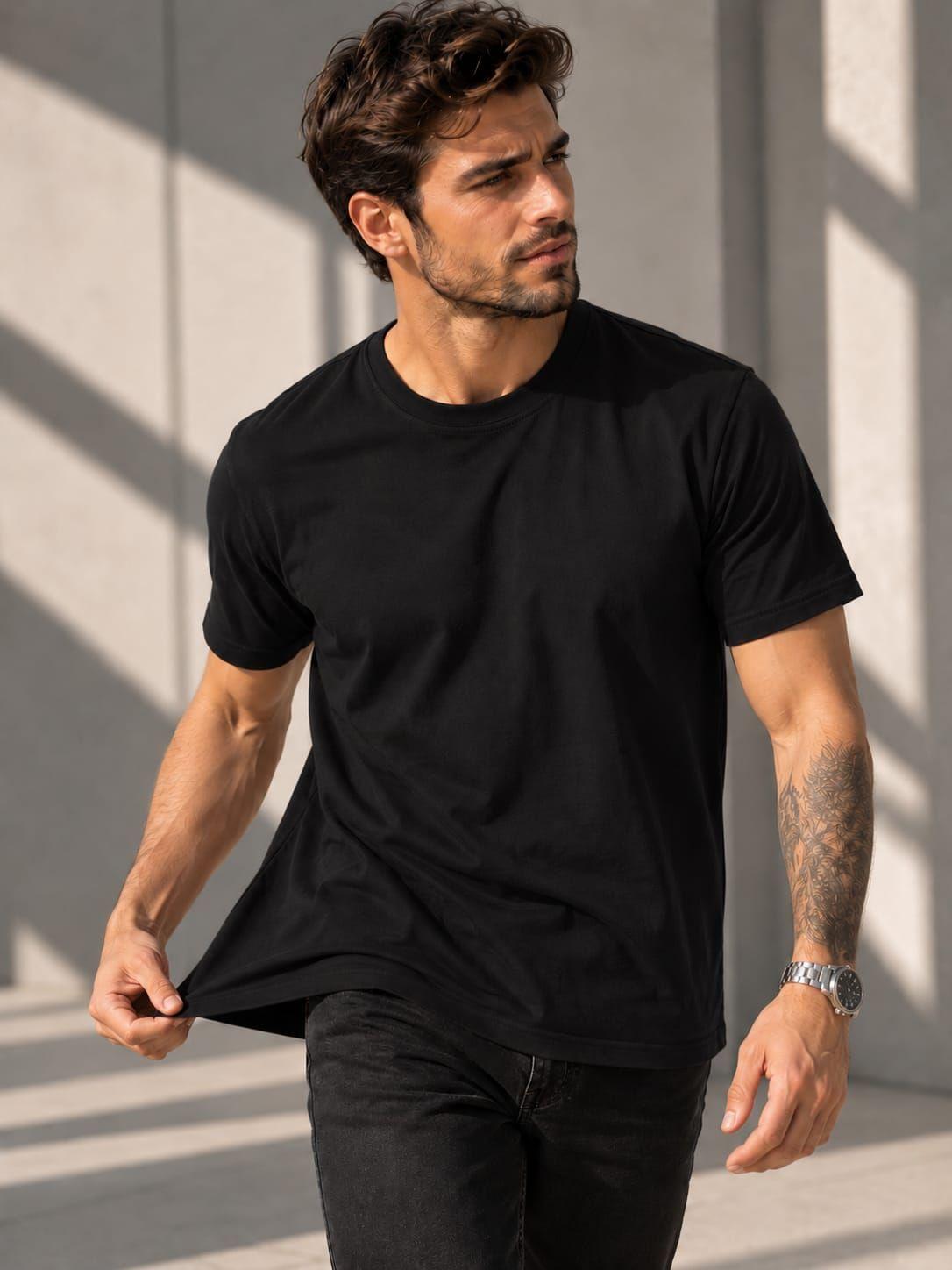 Poleras Cuello Redondo 200G Basicas 100 Algodon Estampar y Bordar-2