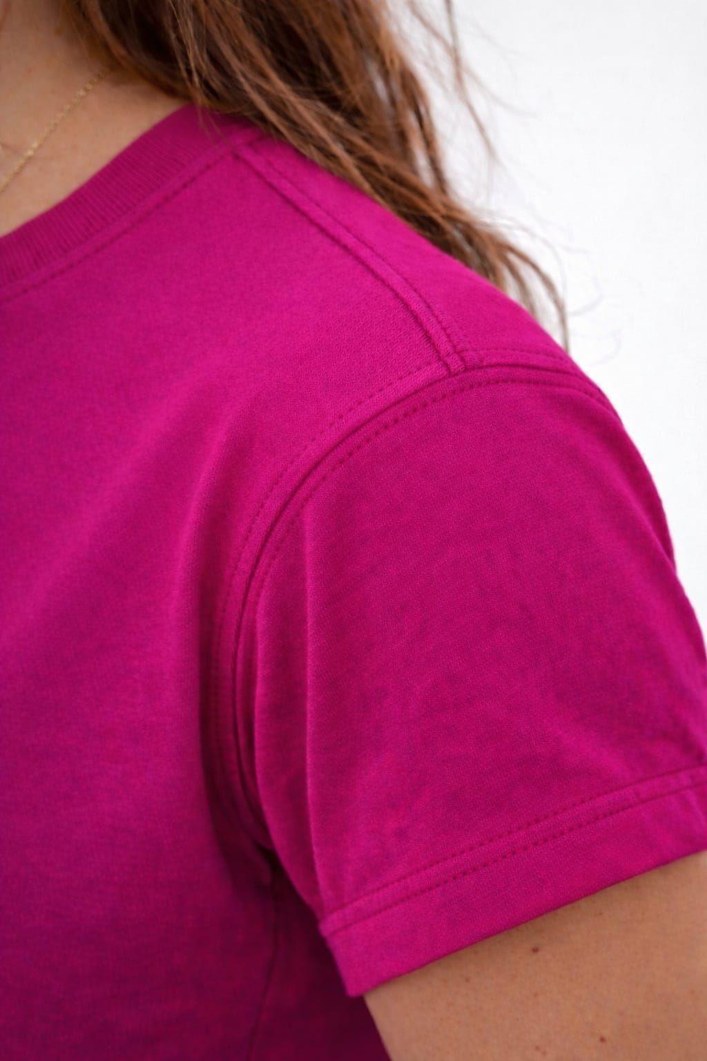 Polera Basica De Mujer 200G Cuello Redondo 100% Algodon Unisex-3