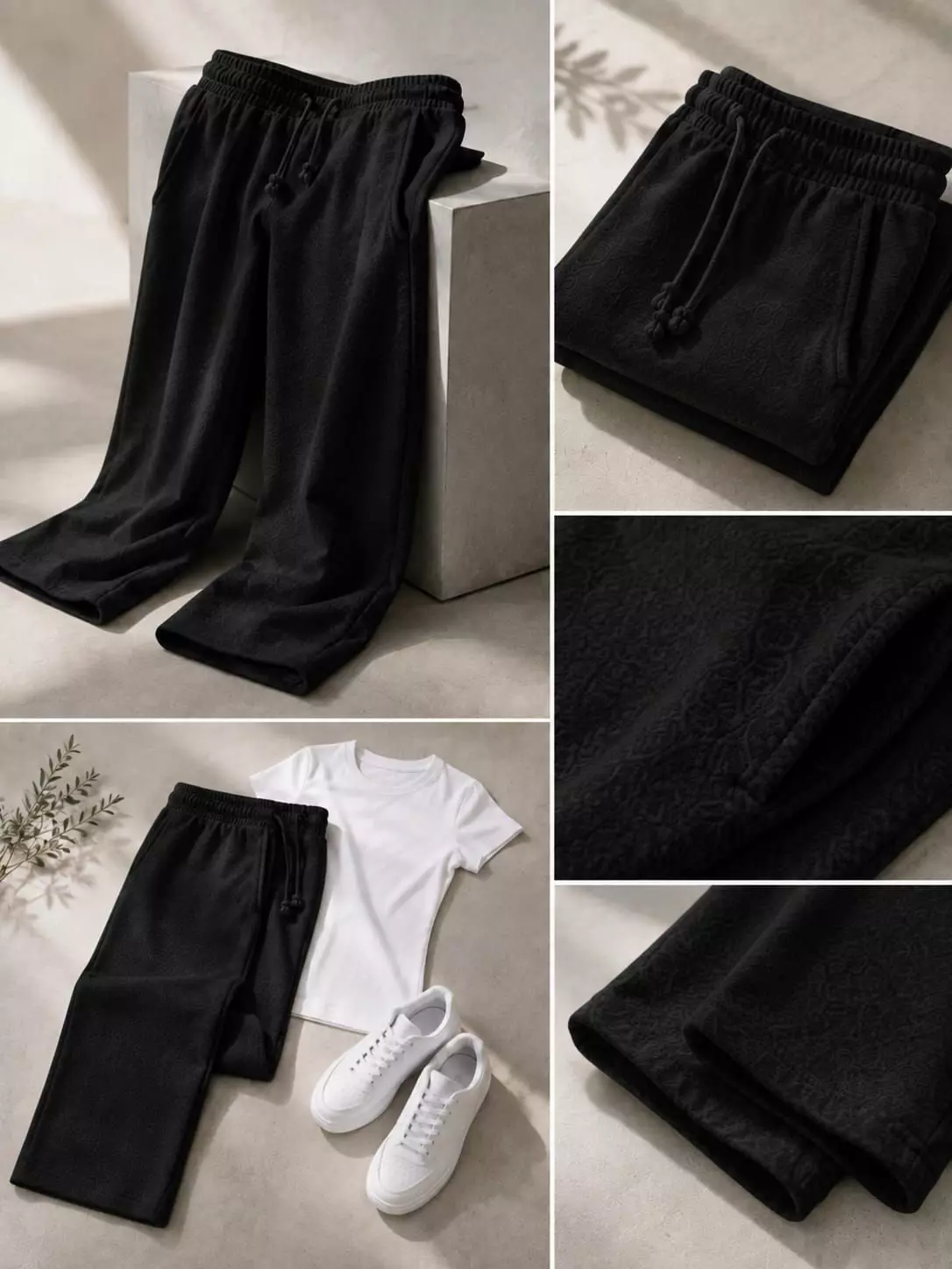 Pantalon De Buzo Baggy Recto Algodon Estampar 240g Ajustable-3