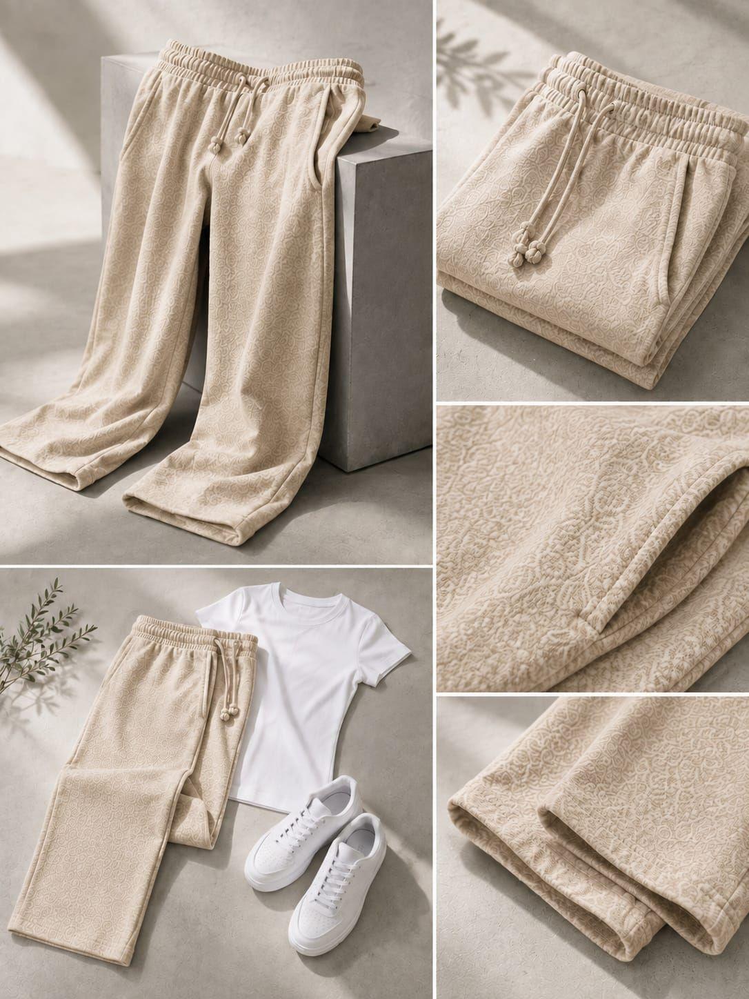 Pantalon De Buzo Baggy Recto Algodon Estampar 240g Ajustable-3
