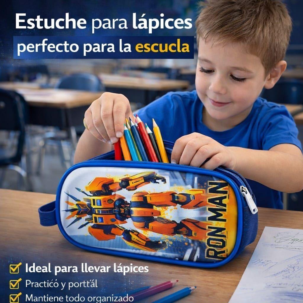 Set Mochila Con Ruedas Escolar Estuche Y Lonchera Infantil Atronauta-5