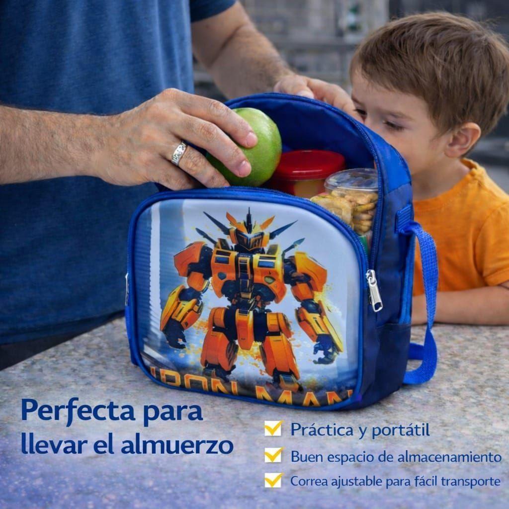 Set Mochila Con Ruedas Escolar Estuche Y Lonchera Infantil Atronauta-7