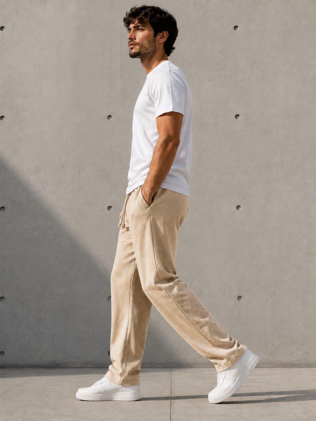 Pantalon de Buzo Recto Algodon 240g Pretina Ajustable Basico-5