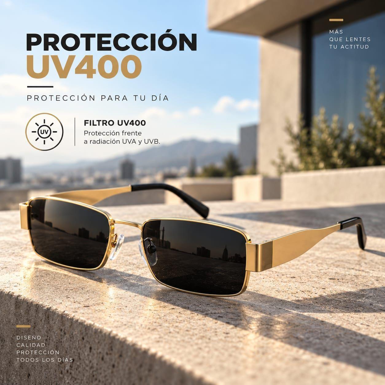 Lentes De Sol Rectangulares Milano Polarizados Uv400 Unisex Incluye Pa o y Caja-1