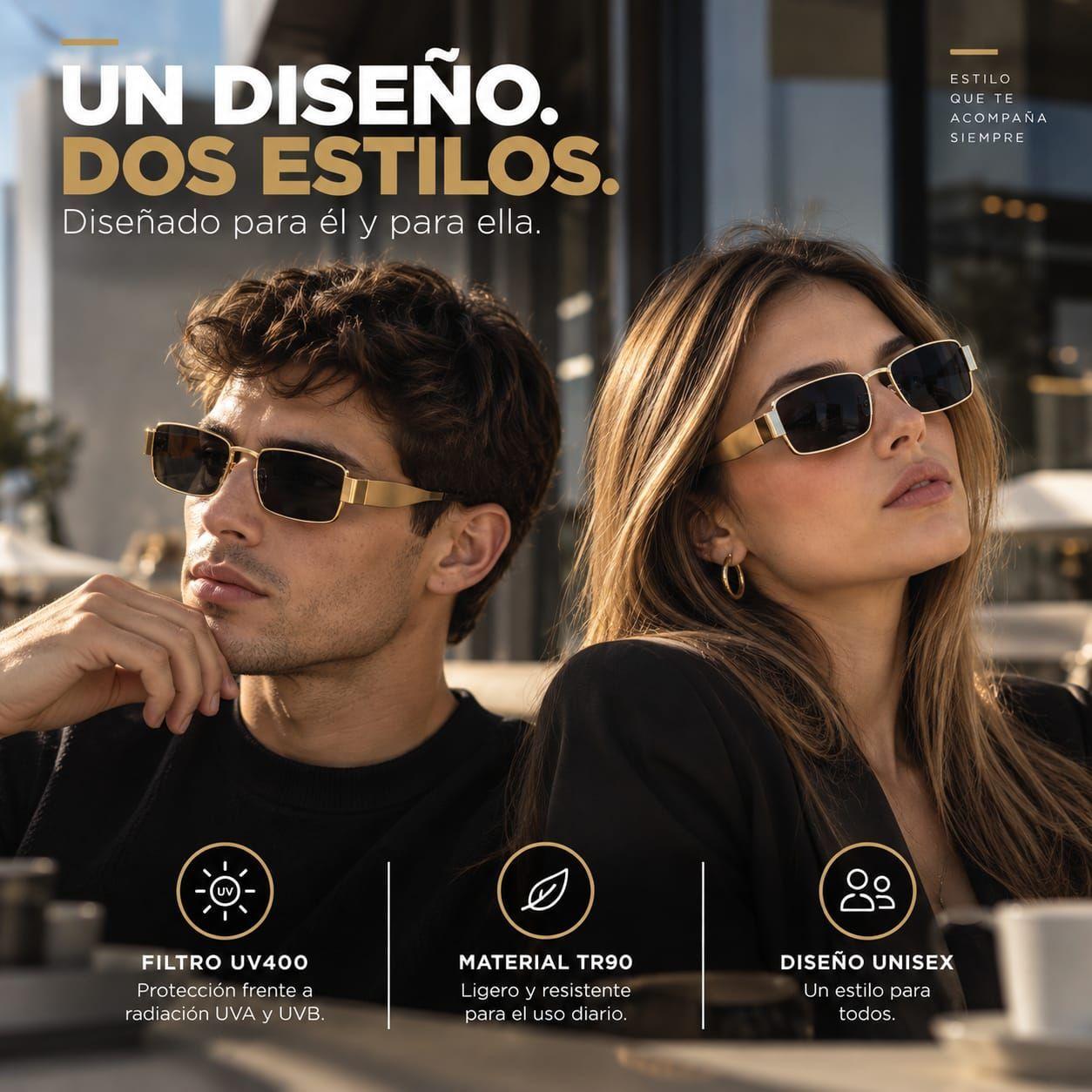 Lentes De Sol Rectangulares Milano Polarizados Uv400 Unisex Incluye Pa o y Caja-4