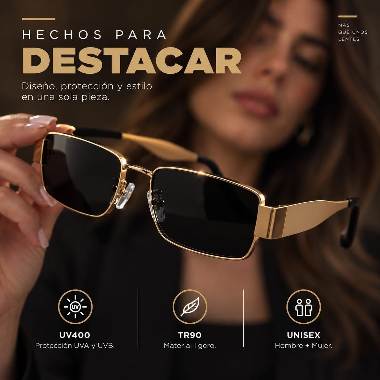 Lentes De Sol Rectangulares Milano Polarizados Uv400 Unisex Incluye Pa o y Caja-5