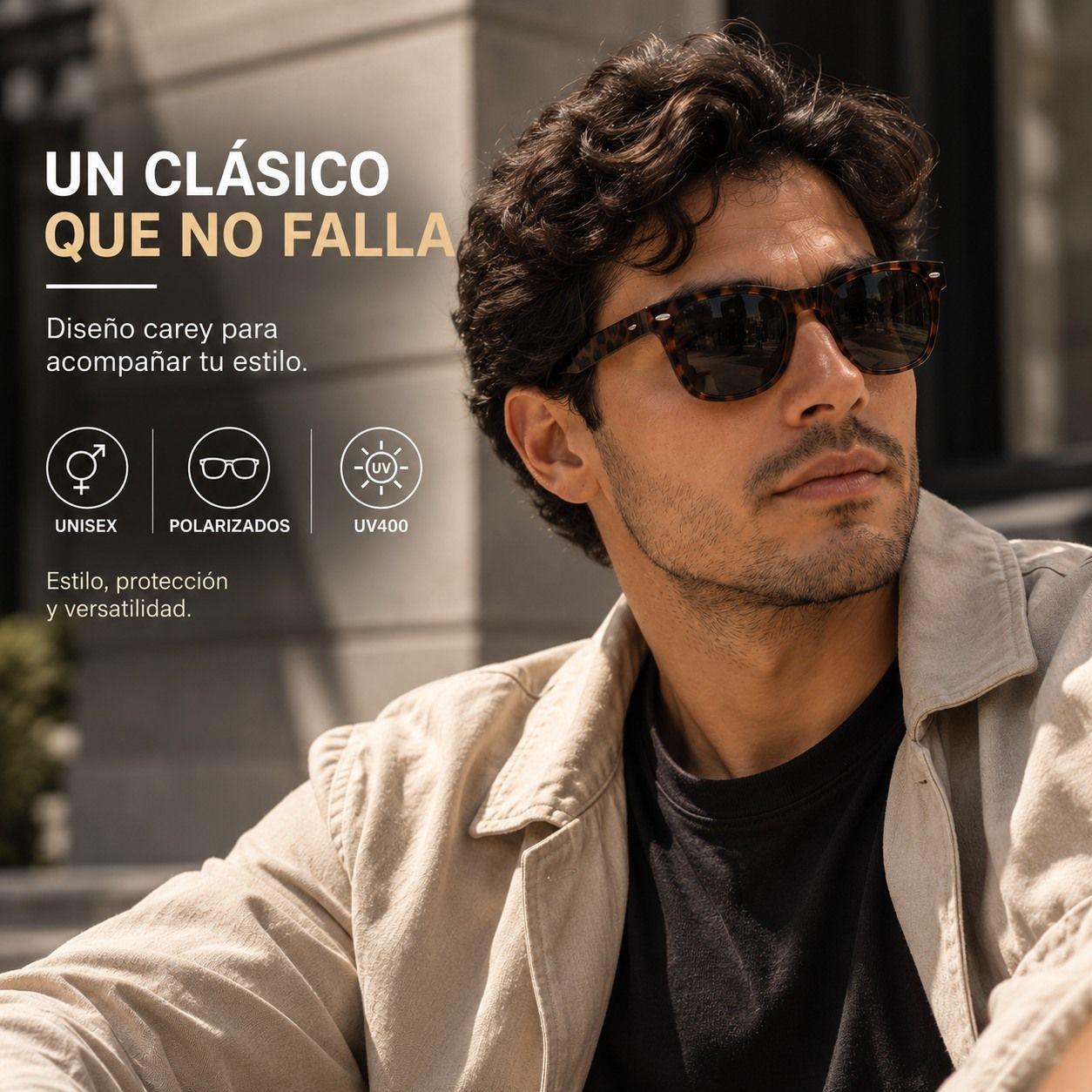 Lentes De Sol Polarizados Unisex Carey Proteccion Uv400-2