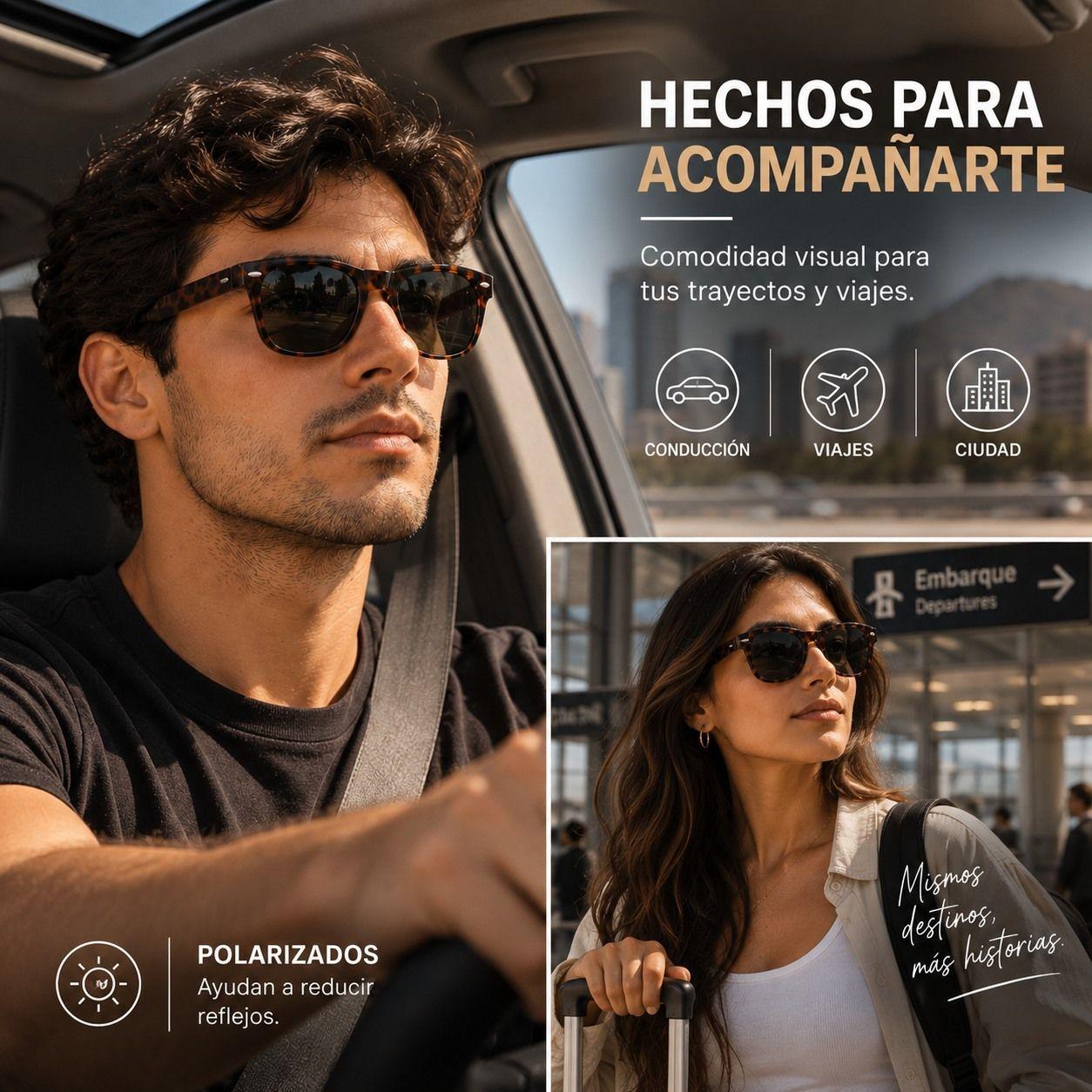 Lentes De Sol Polarizados Unisex Carey Proteccion Uv400-6