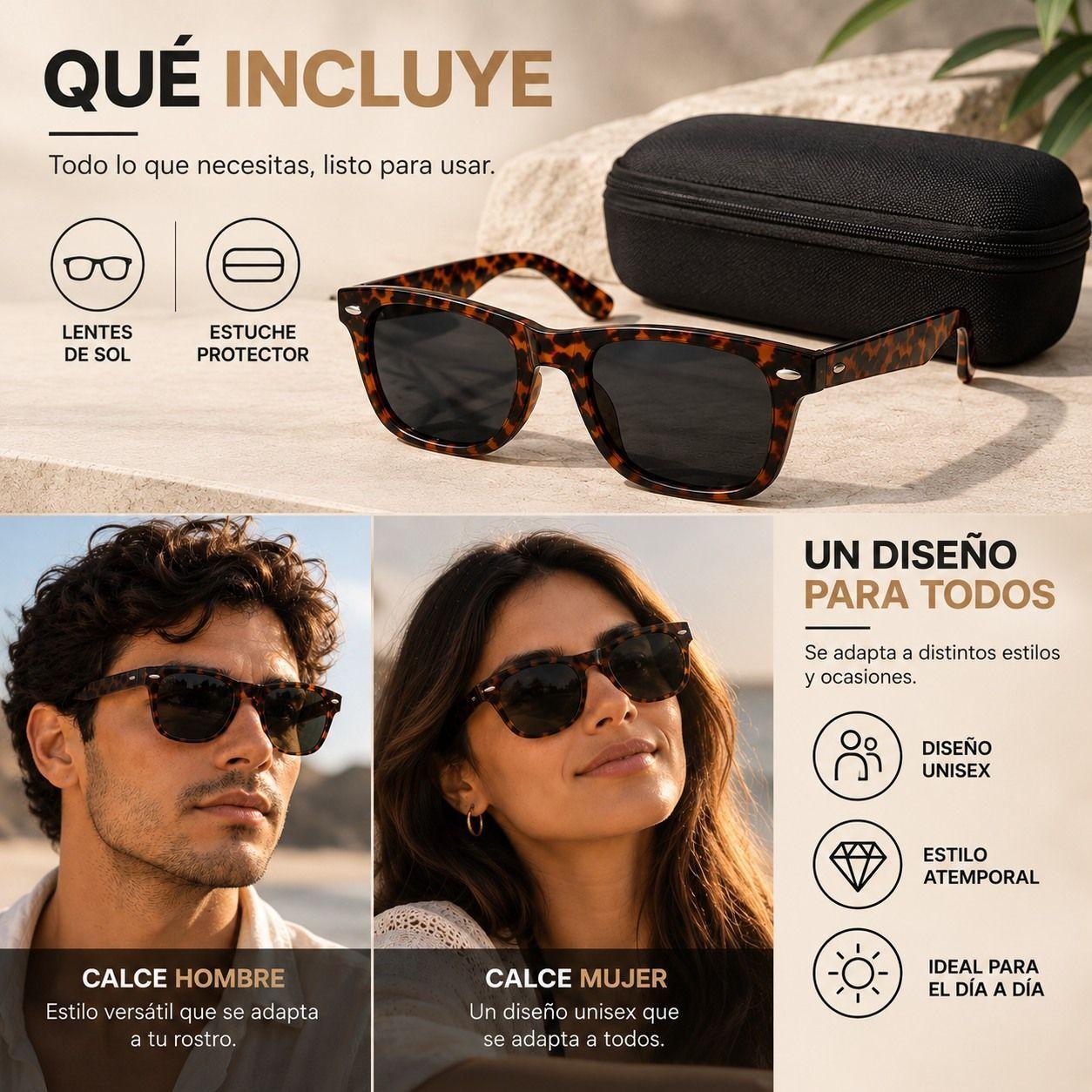 Lentes De Sol Polarizados Unisex Carey Proteccion Uv400-9