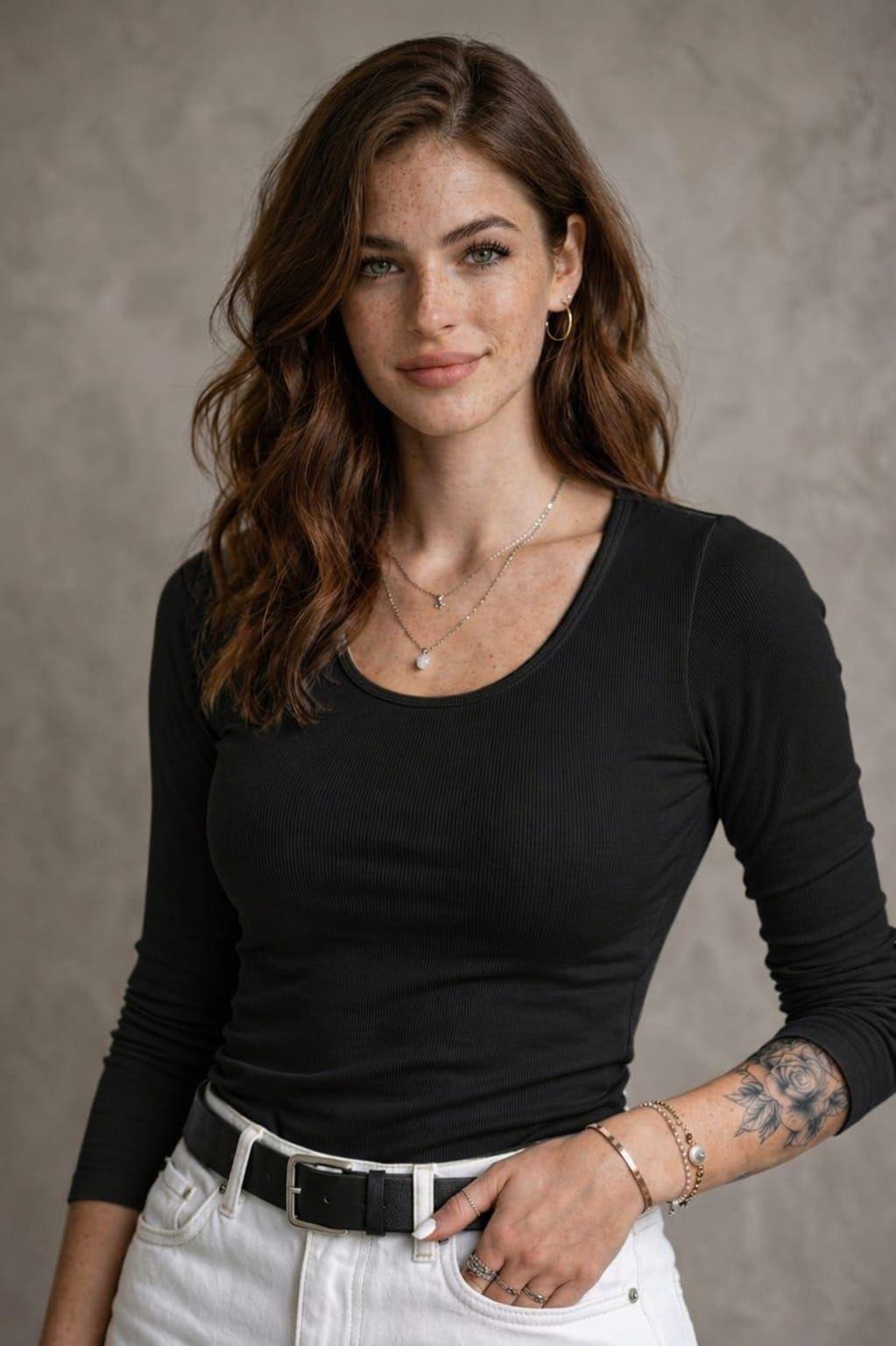 Polera Manga Larga De Mujer Elasticada SlimFit 180G-0