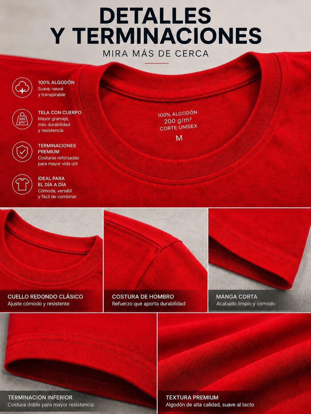 Pack 4 Poleras Basicas Cuello Redondo 100 Algodon 200g Manga Corta-4