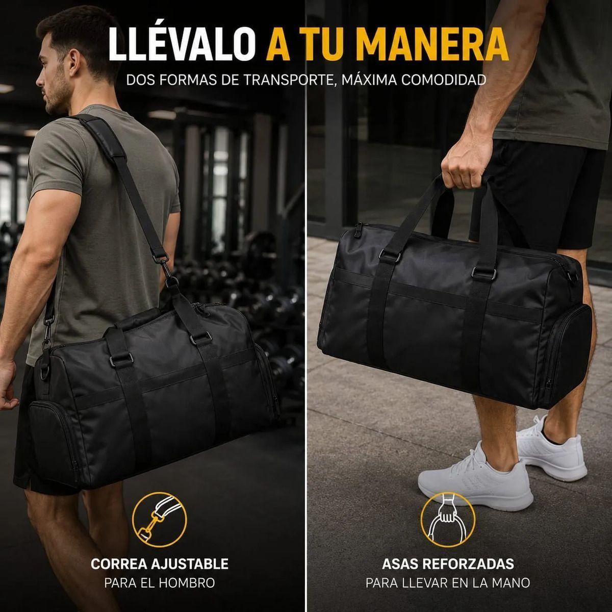 Bolso Gym Hombre Mujer Deportivo y Viaje 29L Impermeable Gran Capacidad-2