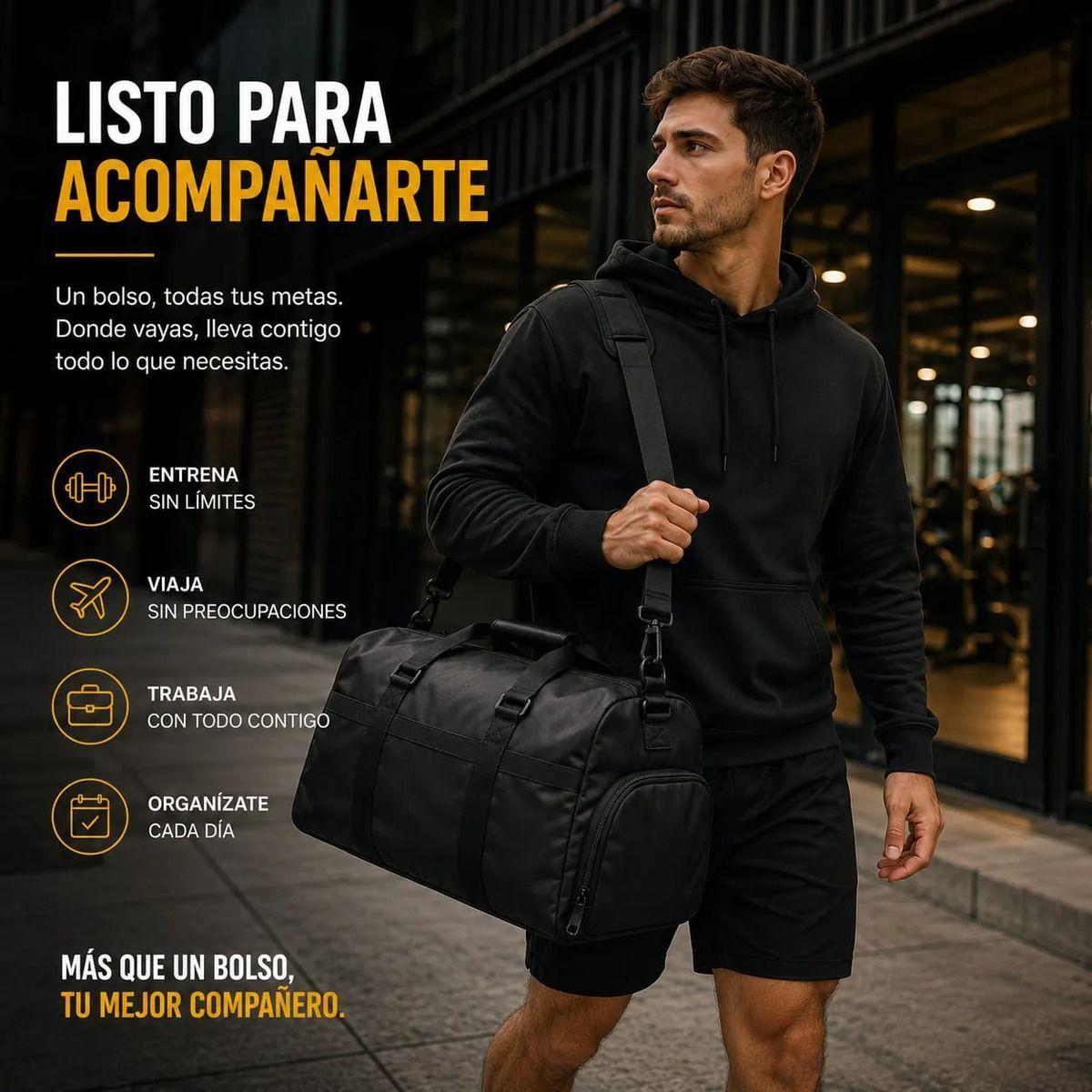 Bolso Gym Hombre Mujer Deportivo y Viaje 29L Impermeable Gran Capacidad-7