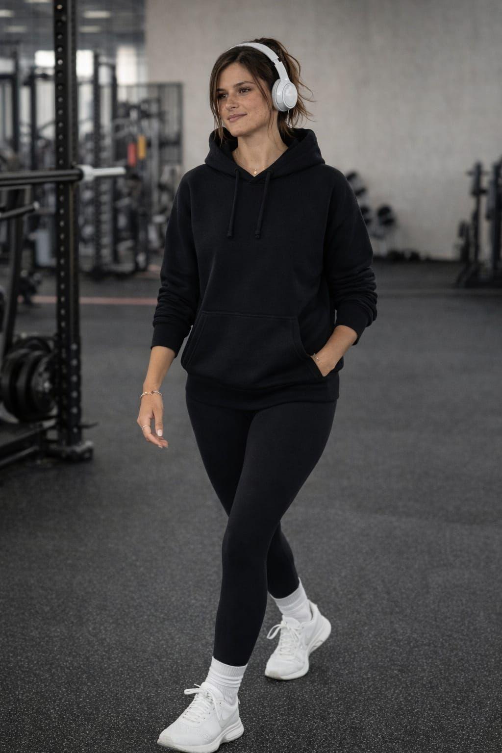 Poleron Canguro Basico 500G Mujer Con Capucha Bordar Estampar-6