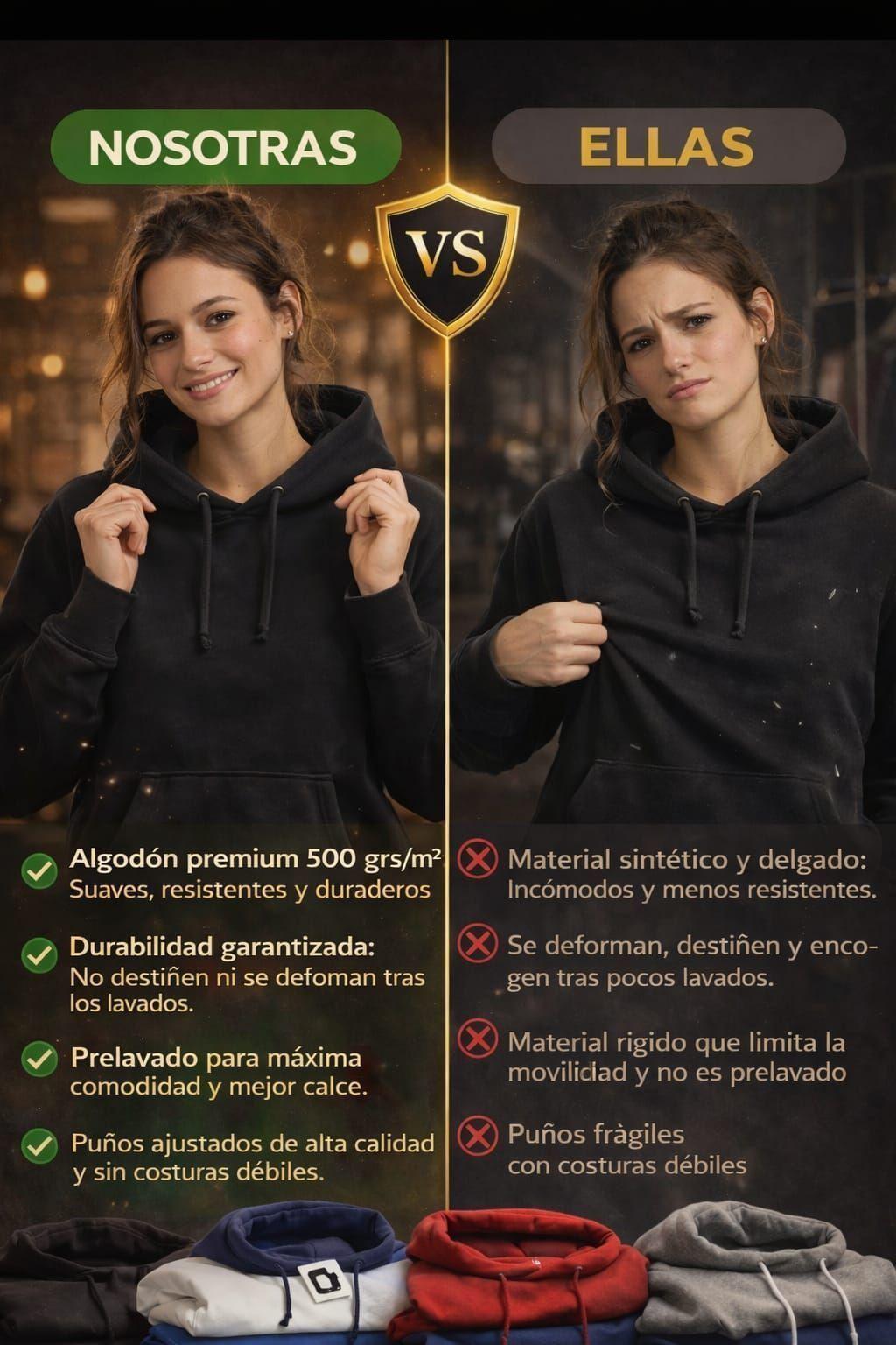 Poleron Canguro Basico 500G Mujer Con Capucha Bordar Estampar 60/40-7