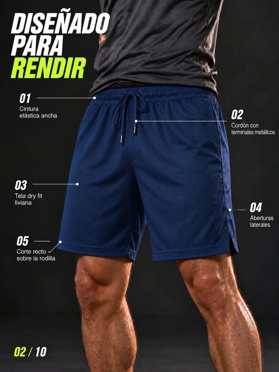 Short Deportivo Dry Fit Hombre Mujer Secado Rapido Running Gym-1