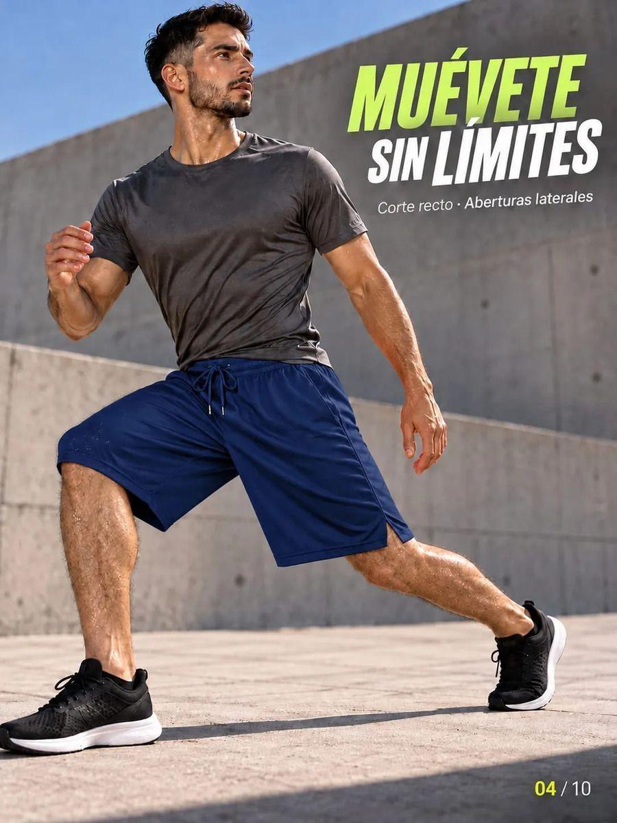 Short Deportivo Dry Fit Hombre Mujer Secado Rapido Running Gym-3