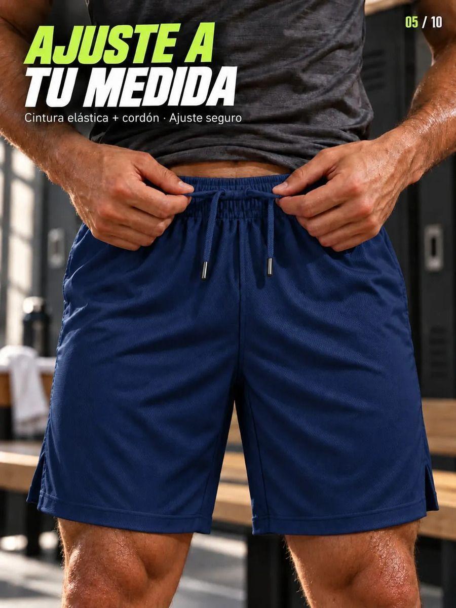 Short Deportivo Dry Fit Hombre Mujer Secado Rapido Running Gym-4