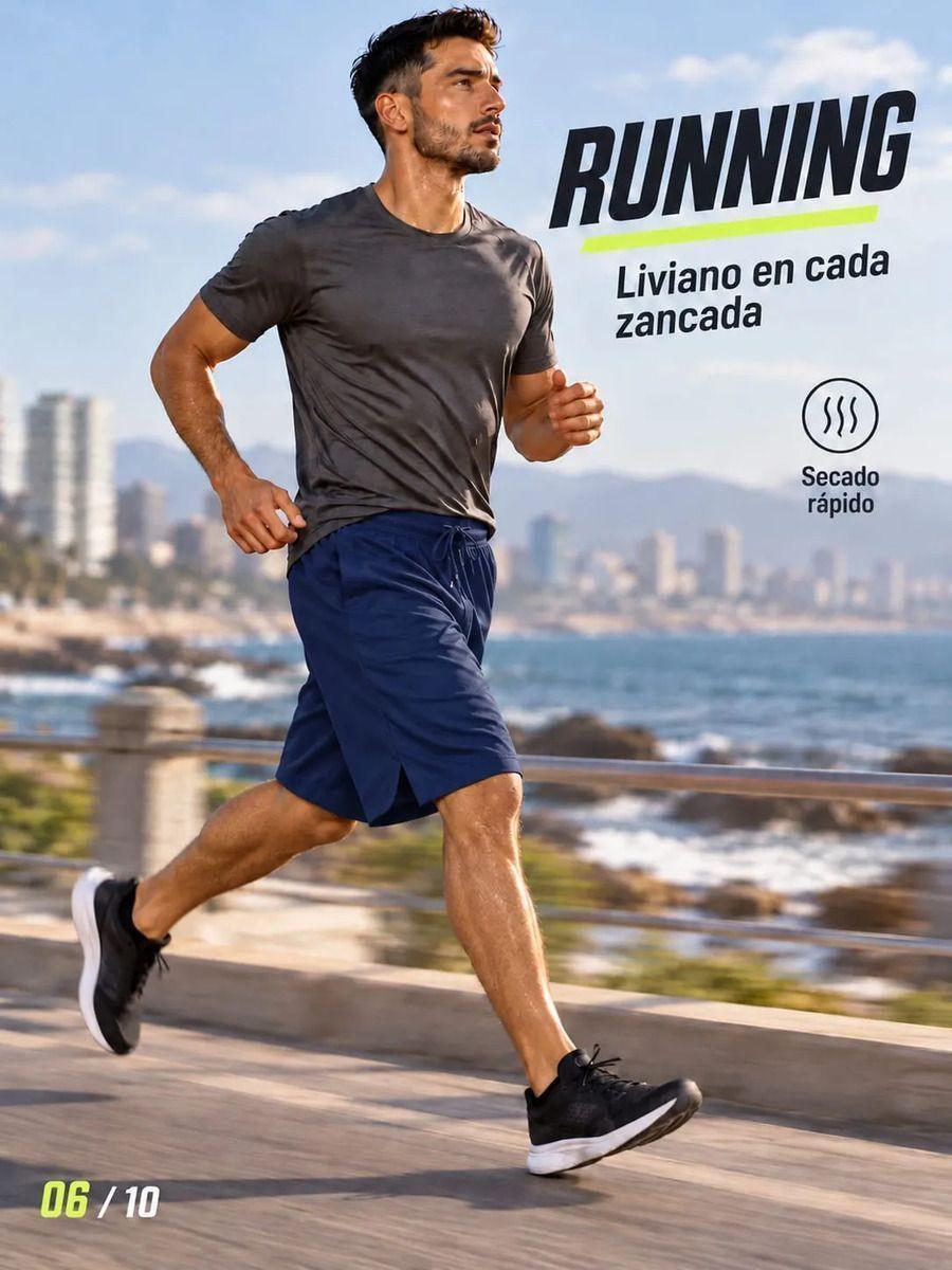 Short Deportivo Dry Fit Hombre Mujer Secado Rapido Running Gym-5