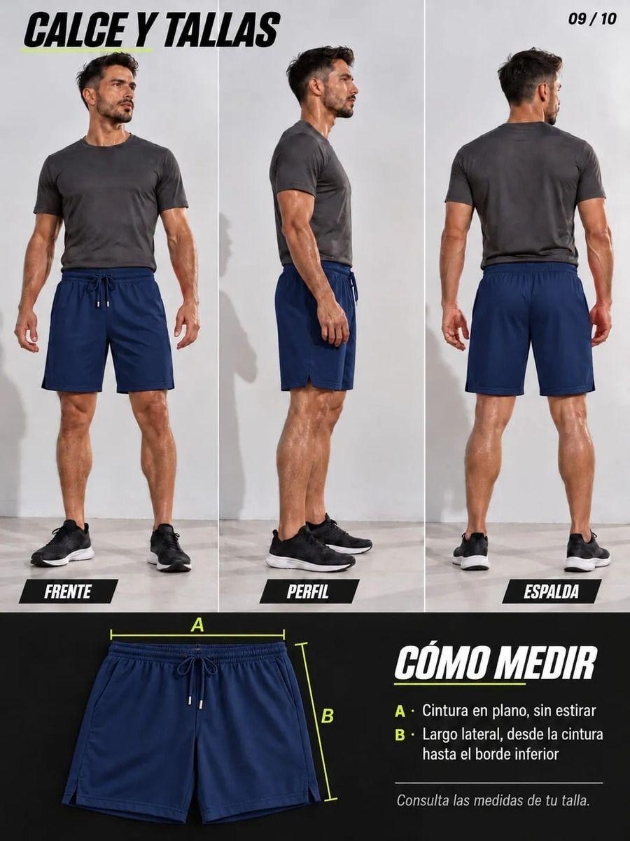 Short Deportivo Dry Fit Hombre Mujer Secado Rapido Running Gym-8