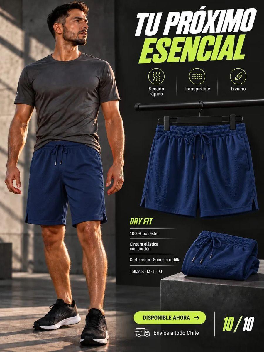 Short Deportivo Dry Fit Hombre Mujer Secado Rapido Running Gym-9
