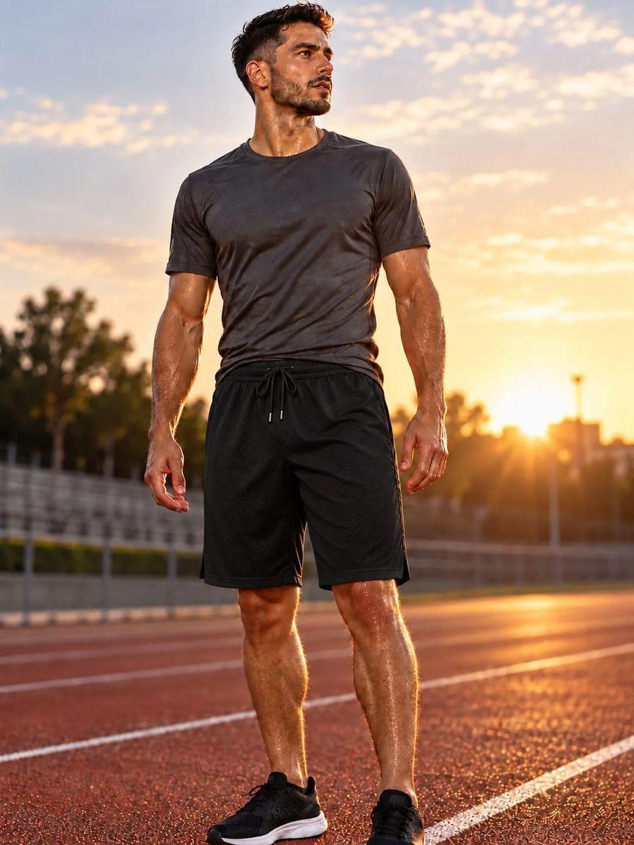Short Deportivo Dry Fit Hombre Mujer Secado Rapido Running Gym-0