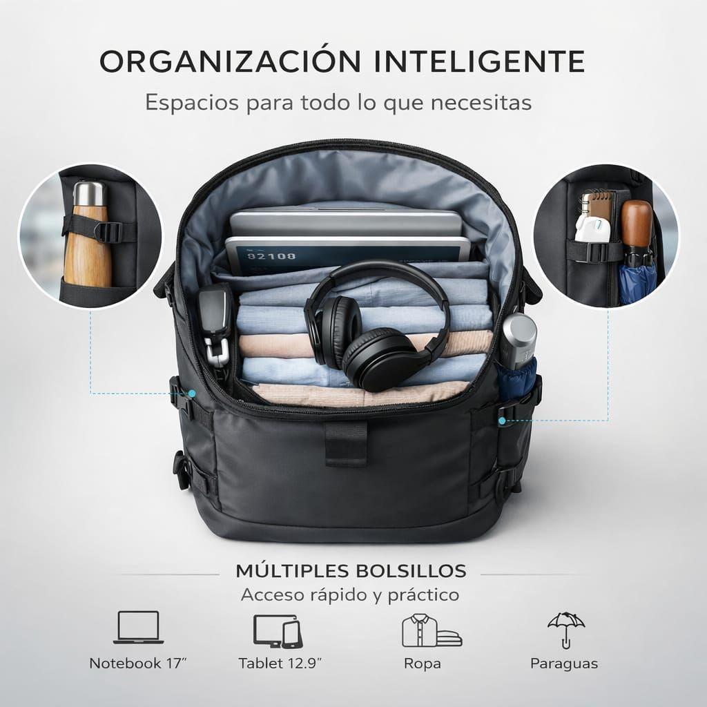 Mochila Roll Top Bag Impermeable Viaje Notebook Urbana 25l-4