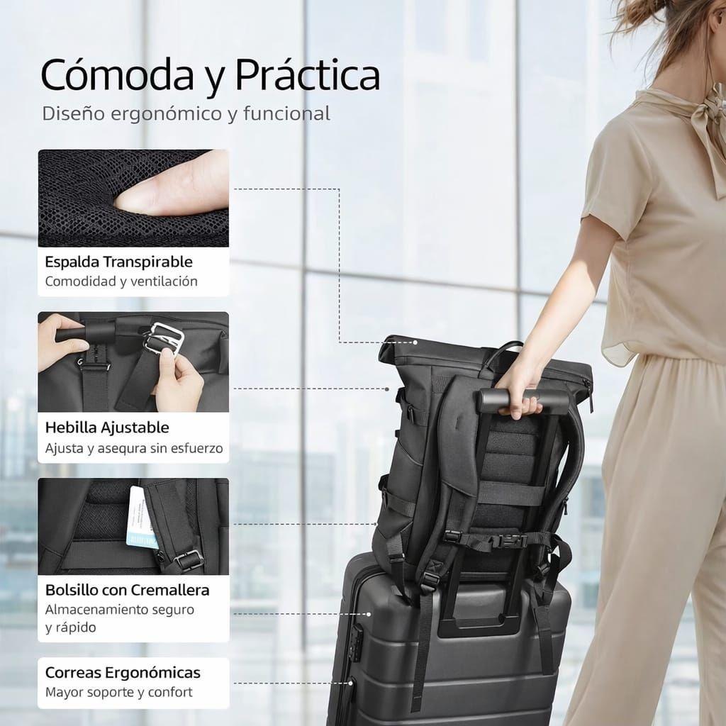 Mochila Roll Top Bag Impermeable Viaje Notebook Urbana 25l-6