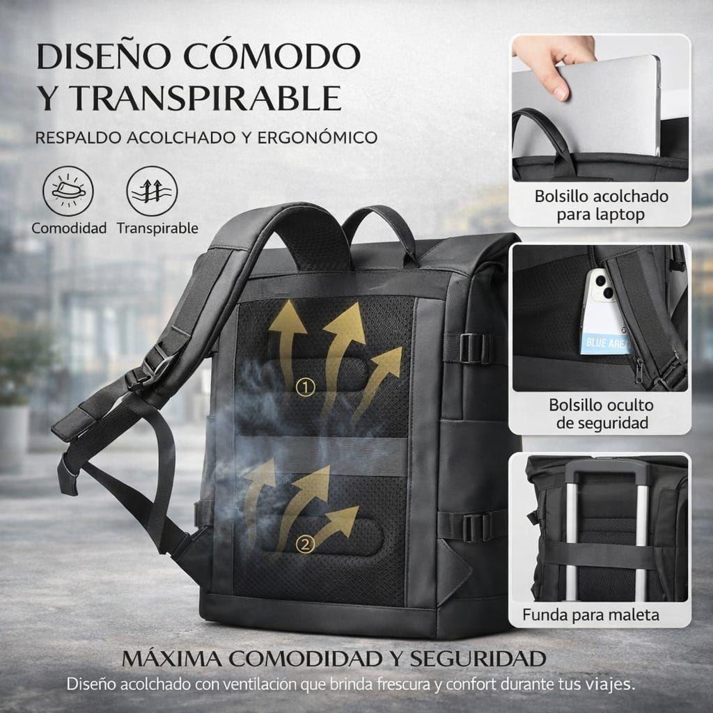 Mochila Roll Top Bag Impermeable Viaje Notebook Urbana 25l-8