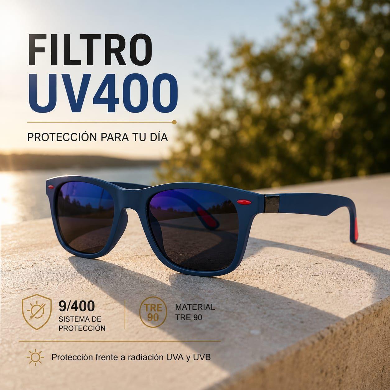 Lente De Sol Urban Square Clasico De Hombre Polarizado Uv400 Pa o y Caja-2