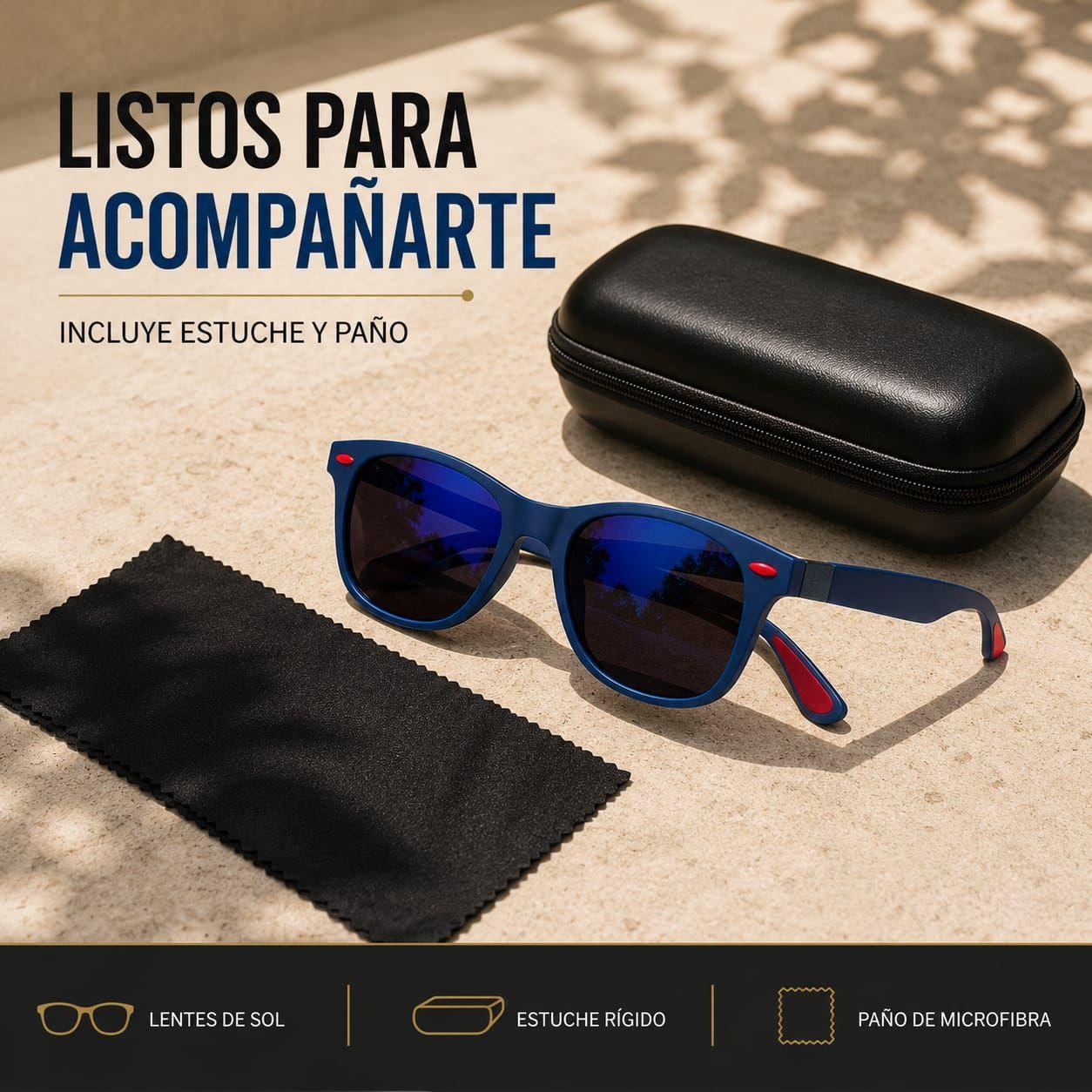 Lente De Sol Urban Square Clasico De Hombre Polarizado Uv400 Pa o y Caja-5