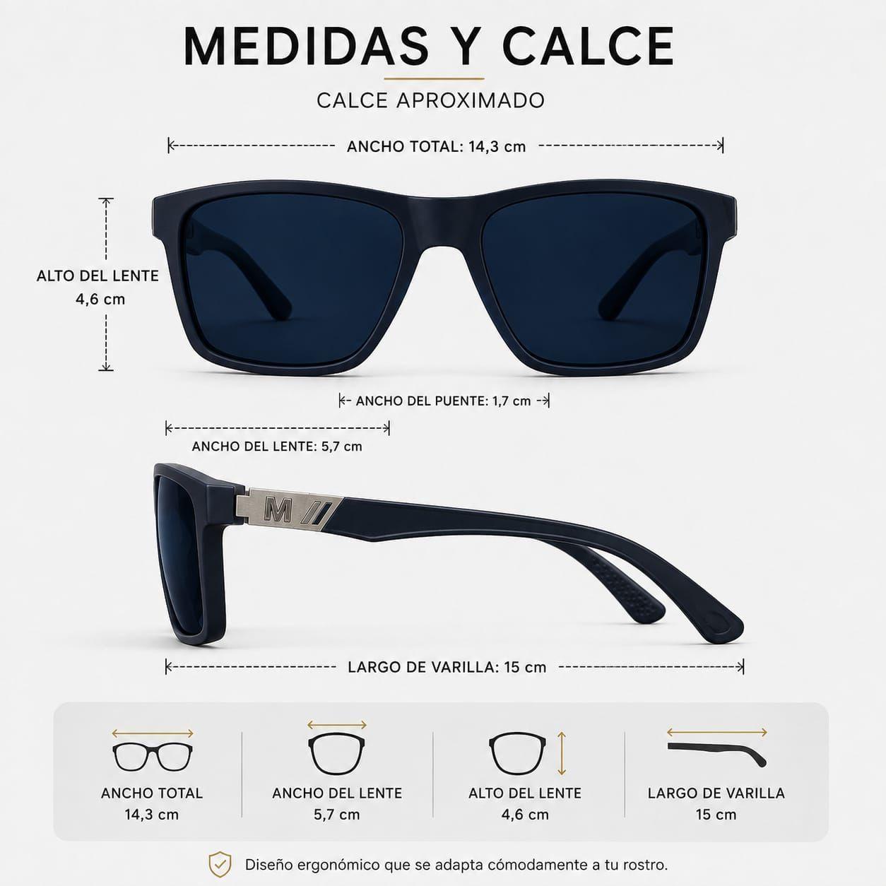 Lentes De Sol Polarizado De Hombre Rectangulares Uv400-4