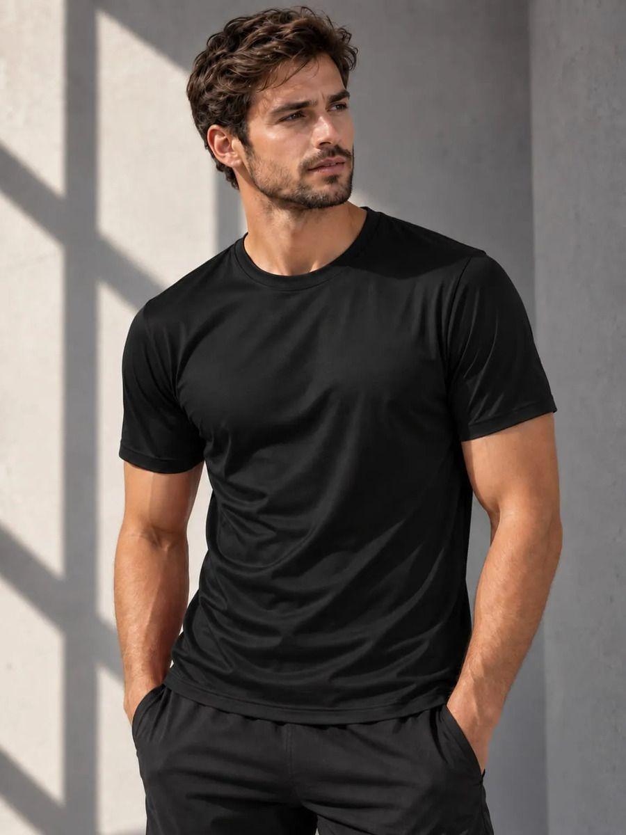 Polera Deportiva Dryfit Manga Corta Secado Rápido Y Cómodo-0