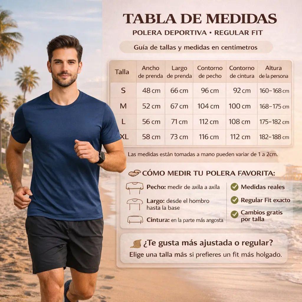 Polera Deportiva Dryfit Manga Corta Secado Rápido Y Cómodo-8