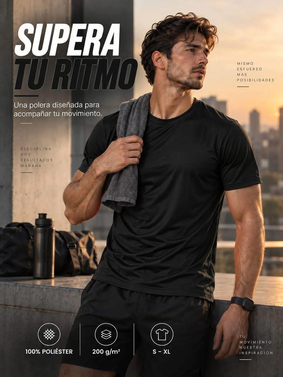 Polera Deportiva Dry Fit Unisex Hombre Mujer Secado Rapido Gym Running-2