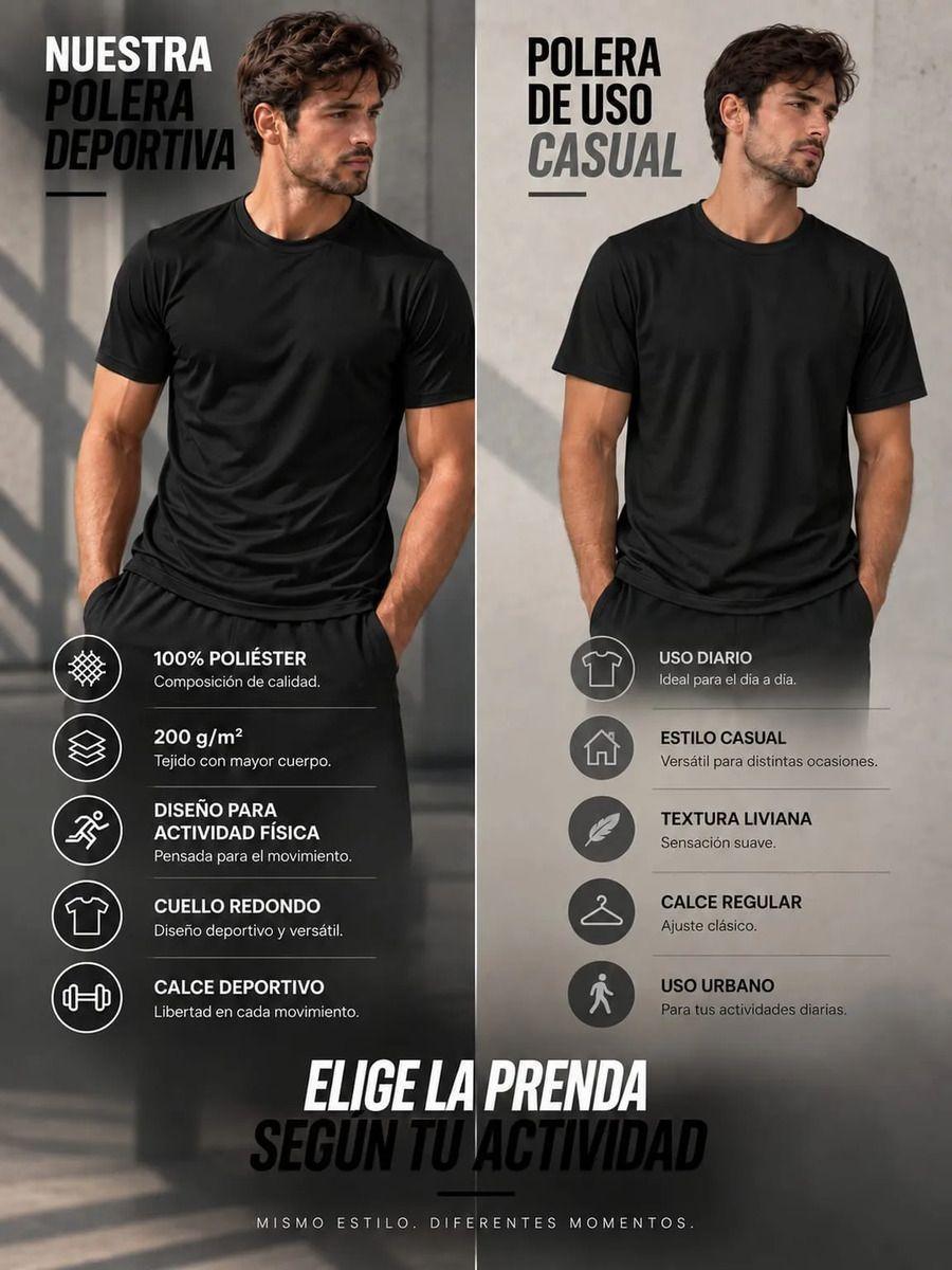 Polera Deportiva Dry Fit Unisex Hombre Mujer Secado Rapido Gym Running-4