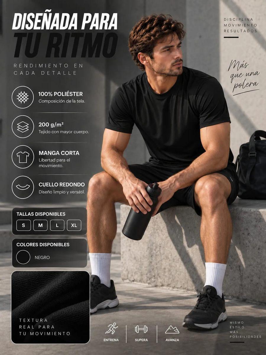 Polera Deportiva Dry Fit Unisex Hombre Mujer Secado Rapido Gym Running-6