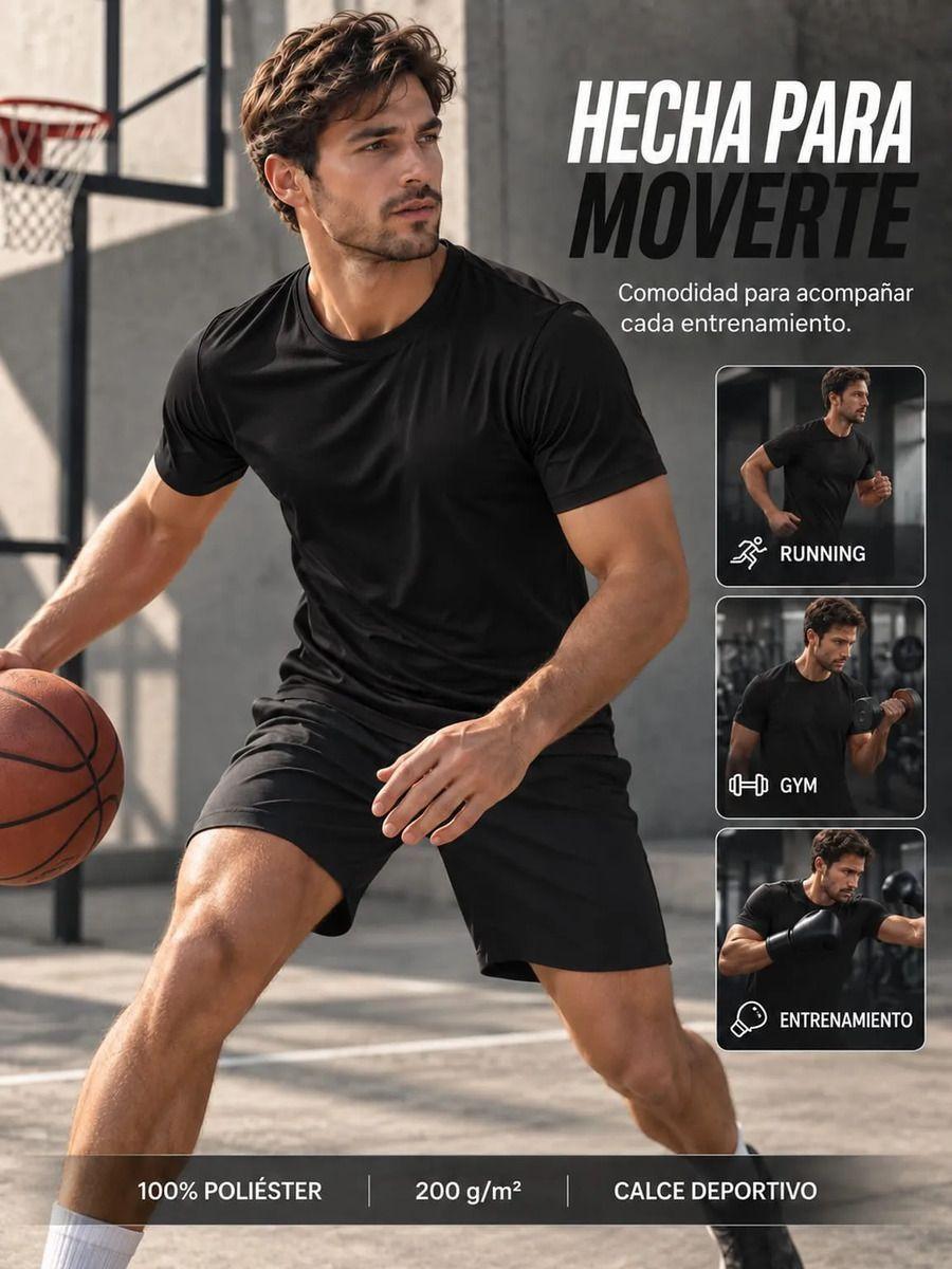 Polera Deportiva Dry Fit Unisex Hombre Mujer Secado Rapido Gym Running-7