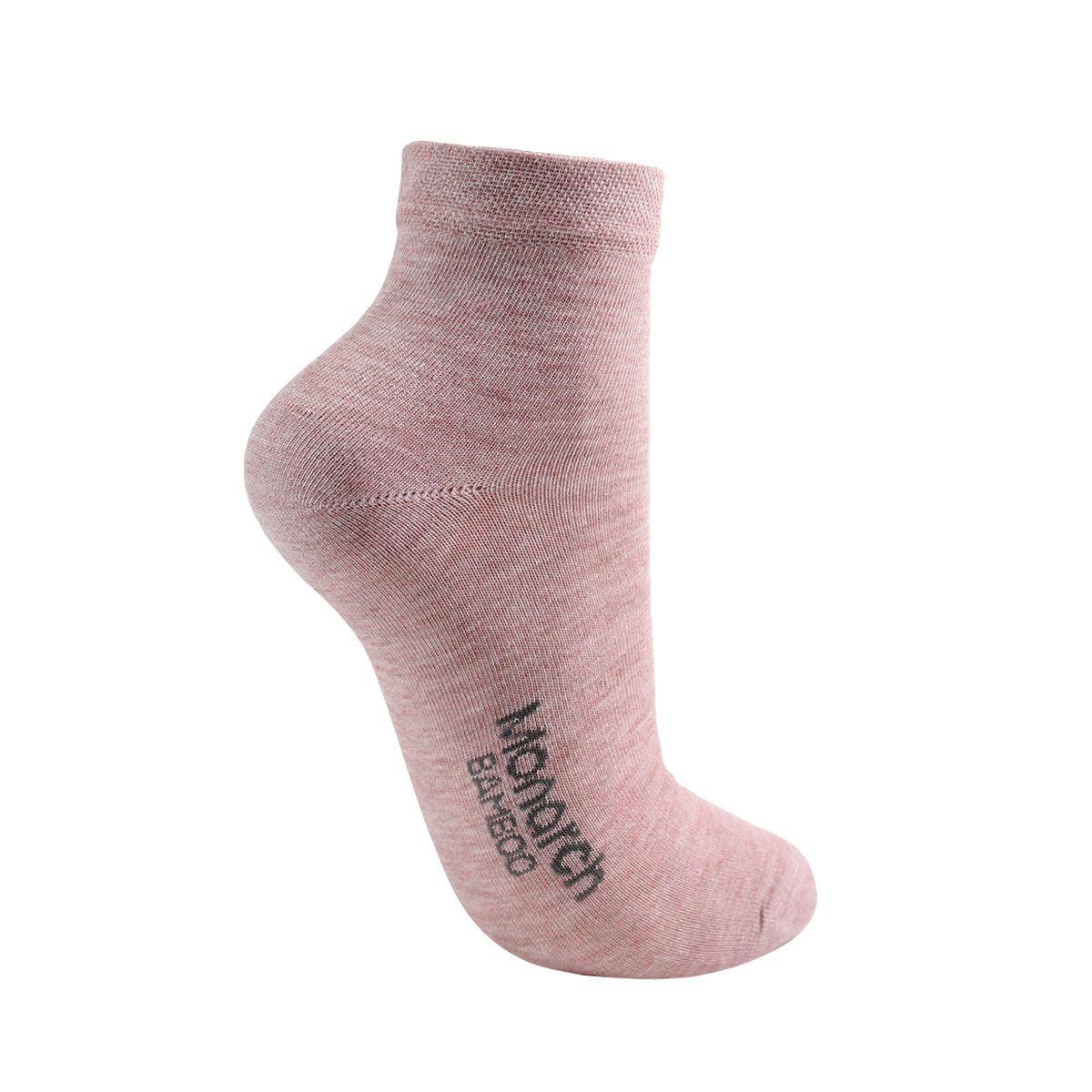 2 Pares Calcetín Bamboo Colores Largo 1/4 Malva-1