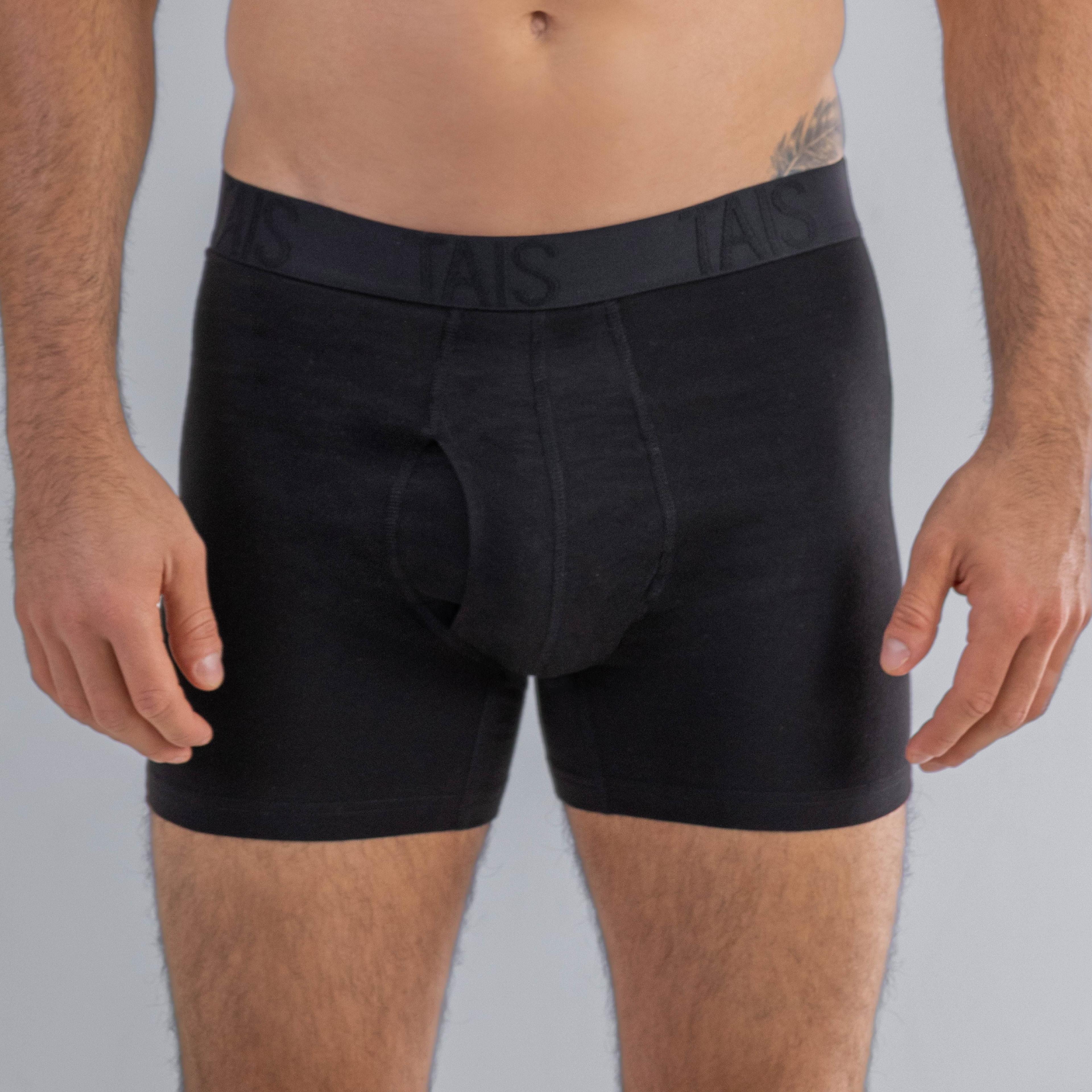 2 Unidades Boxer Medio Liso Negro Happy Boolls-0
