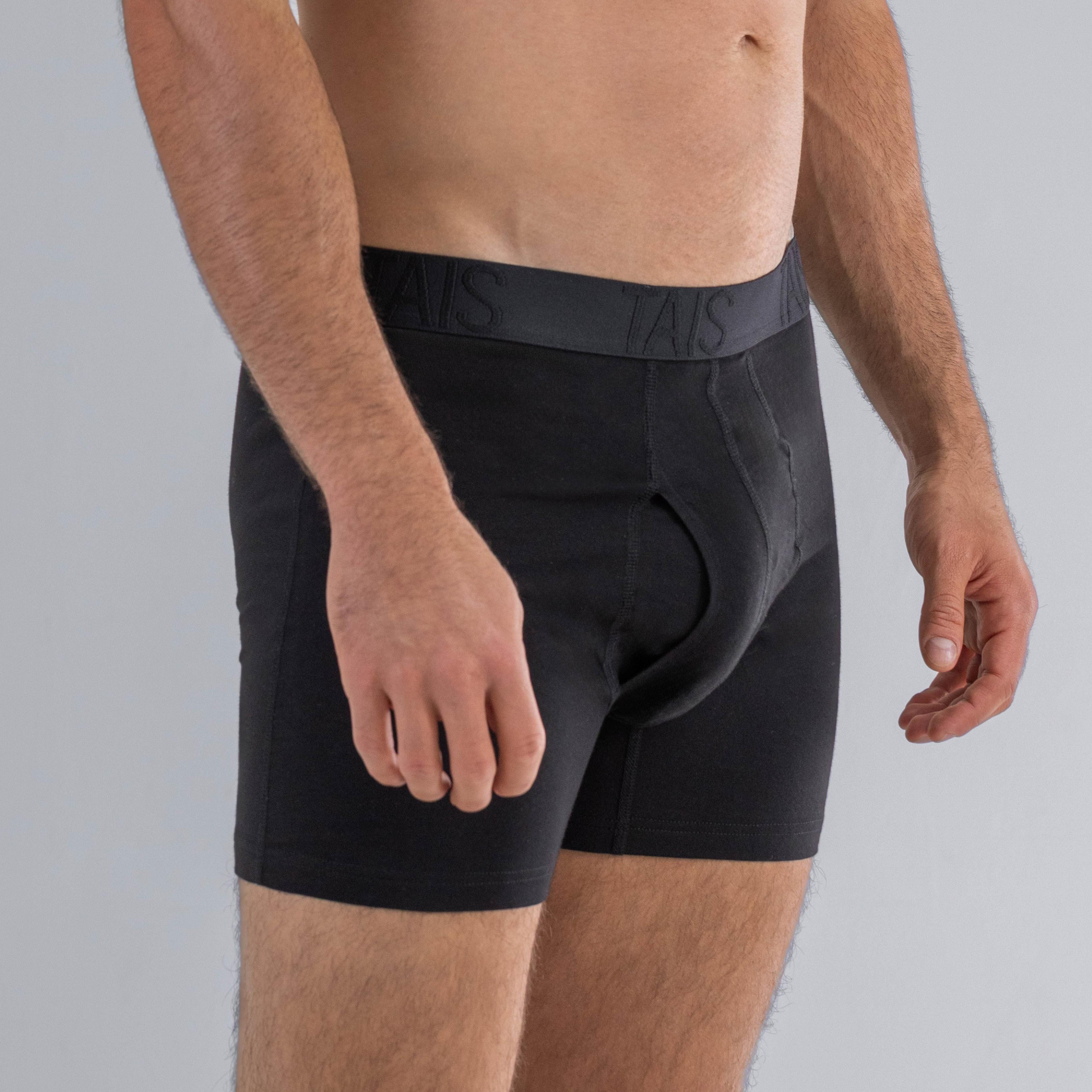 2 Unidades Boxer Medio Liso Negro Happy Boolls-1