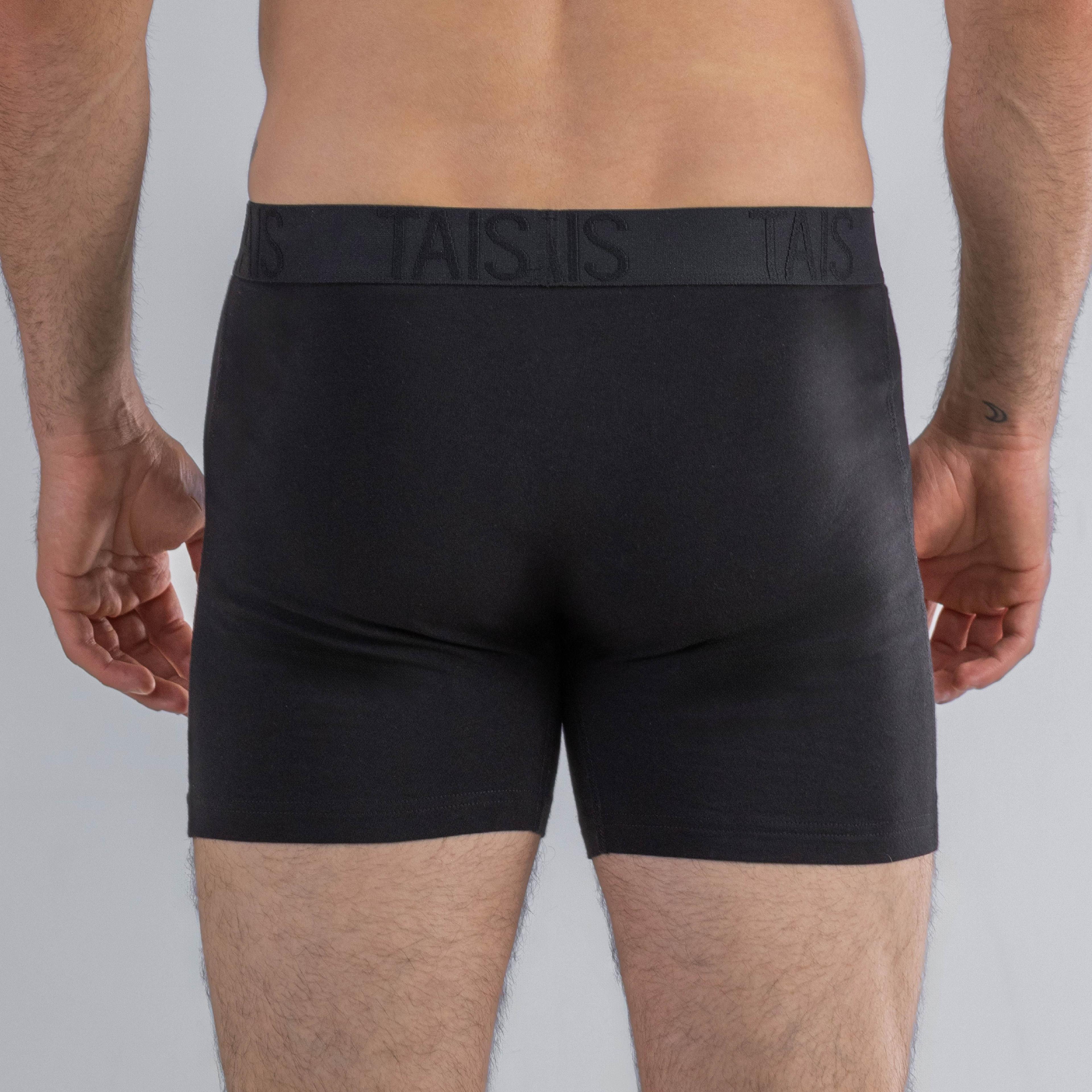 2 Unidades Boxer Medio Liso Negro Happy Boolls-2
